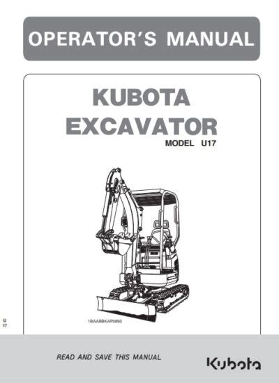 kubota excavator u17 3|kubota u17 manual.